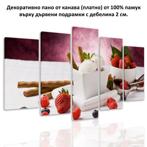 0028 Wall art decoration (set of 5 pieces)  Sweet temptation