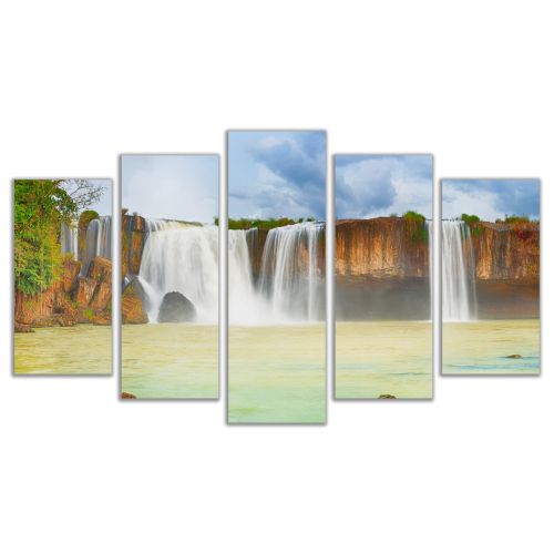 0095 Wall art decoration (set of 5 pieces) Waterfalls