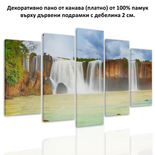 0095 Wall art decoration (set of 5 pieces) Waterfalls