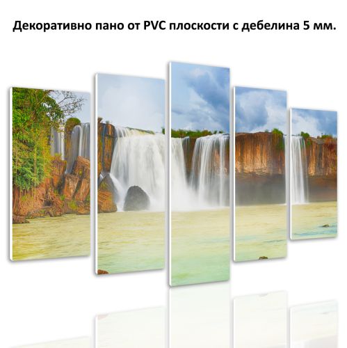 0095 Wall art decoration (set of 5 pieces) Waterfalls