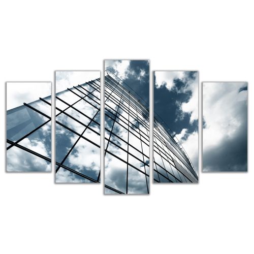 0218 Wall art decoration (set of 5 pieces) Office building