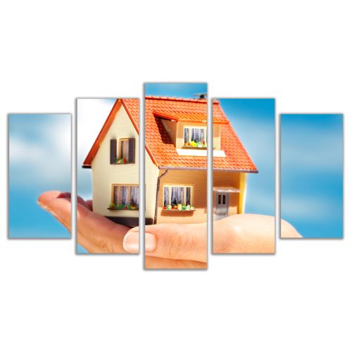 0234 Wall art decoration (set of 5 pieces) Real estates