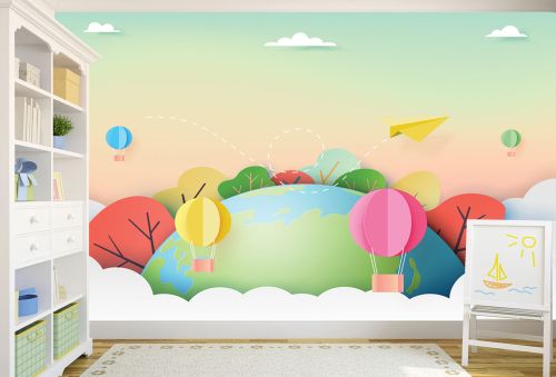 T9352 Wallpaper Colorful air balloons