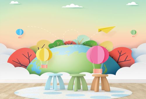 T9352 Wallpaper Colorful air balloons