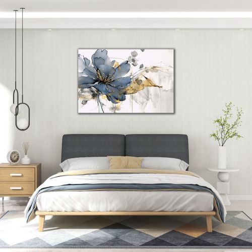1098 Wall art decoration The Whisper of the Blue Flower - Abstraction
