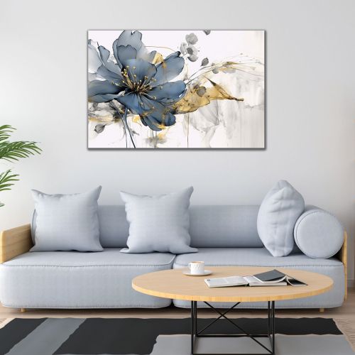 1098 Wall art decoration The Whisper of the Blue Flower - Abstraction