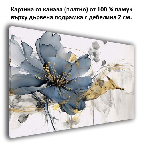 1098 Wall art decoration The Whisper of the Blue Flower - Abstraction