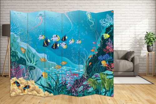 Декоративен параван Морско дъно за детска стая - P9037 