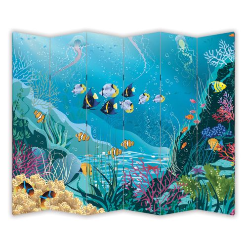 P9037 Декоративен параван Морско дъно (3, 4, 5 или 6 части)