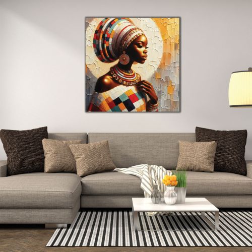 Painting abstract woman face