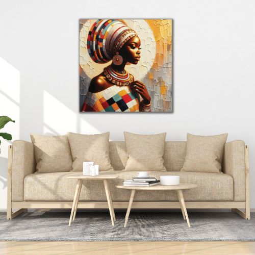 Painting reproduction art woman face