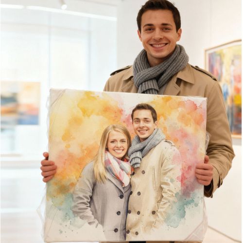 1113 Love turned into a painting - Watercolor from a photo