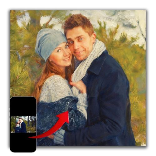 Маслен портрет от снимка за подарък на влюбени 1115