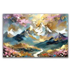 1119 Wall art decoration Light above infinity - abstract mountain landscape