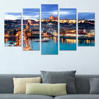 0385 Wall art decoration (set of 5 pieces) Prague