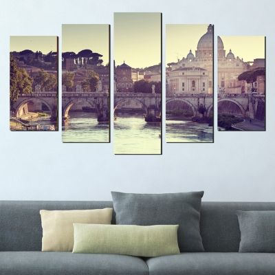 Canvas wall art set Rome day