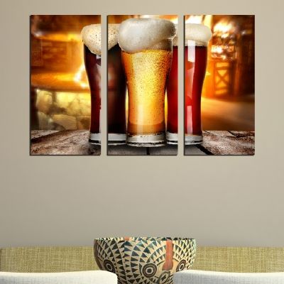 Wall art decoration for pub with 3 kinds of beer