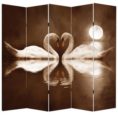 P0118 Decorative Screen Room devider Swans (3,4,5 or 6 panels)