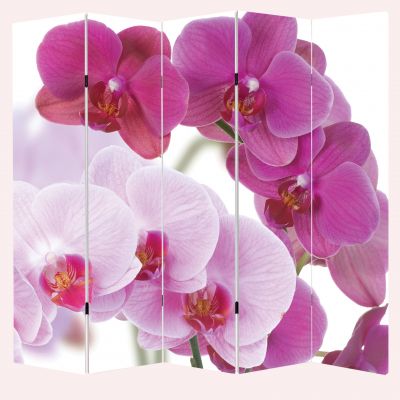 P0099 Decorative Screen Room divider Beautiful orchids (3,4,5 or 6 panels)