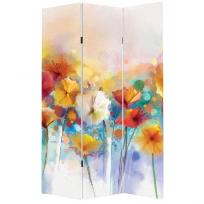 P0550 Decorative Screen Room divider Abstract flowers (3,4,5 or 6 panels)