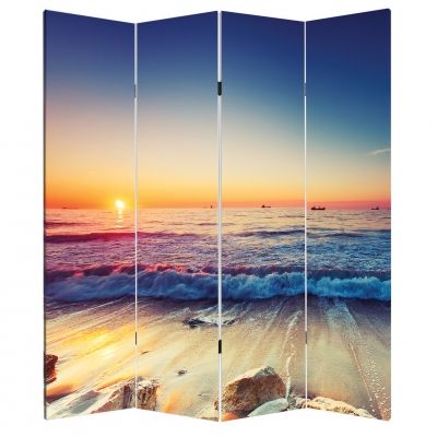 P0531 Decorative Screen Room devider On the beach (3,4,5 or 6 panels)