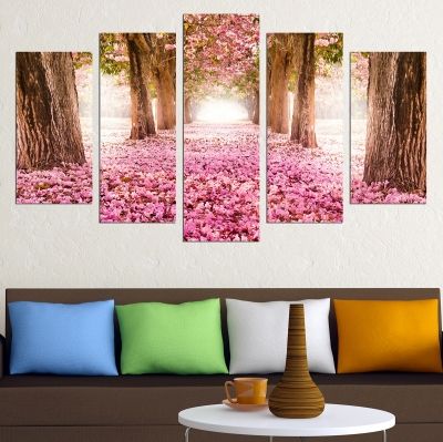 0678 Wall art decoration (set of 5 pieces) Fabulous park