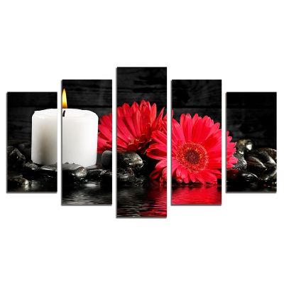 0329 Wall art decoration (set of 5 pieces) Zen composition