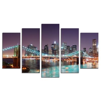 0380 Wall art decoration (set of 5 pieces) New York