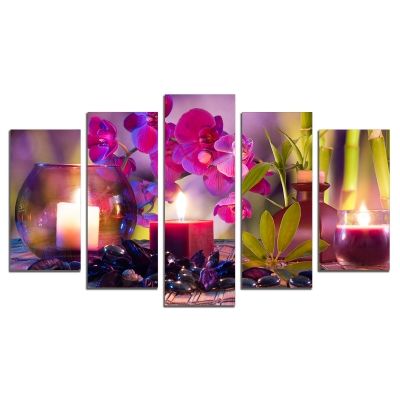 0467 Wall art decoration (set of 5 pieces) Zen composition