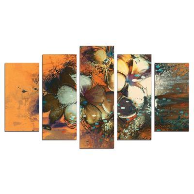 0600 Wall art decoration (set of 5 pieces) Art flowers