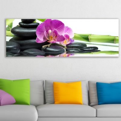 0102_1 Wall art decoration SPA - purple orchid