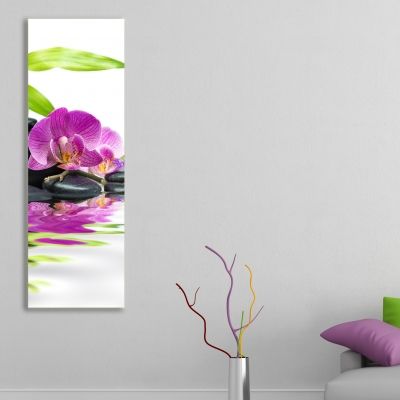 0102_2 Wall art decoration SPA - purple orchid