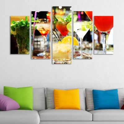 Wall art decoration set for nightclub.