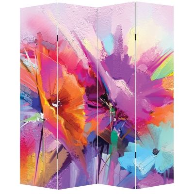 P0550 Decorative Screen Room devider Abstract flowers (3,4,5 or 6 panels)