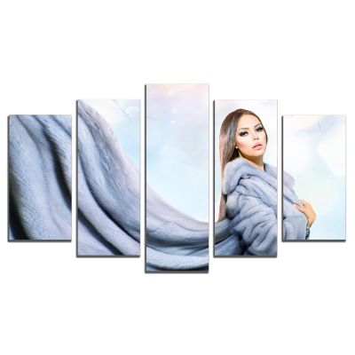 0565 Wall art decoration (set of 5 pieces) Ice queen