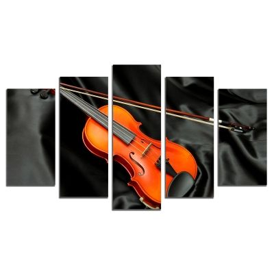 0581 Wall art decoration (set of 5 pieces) Violin