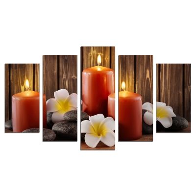 0615 Wall art decoration (set of 5 pieces) Zen composition