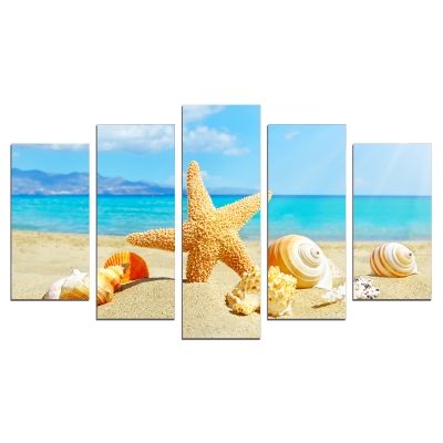 0625 Wall art decoration (set of 5 pieces) Starfish