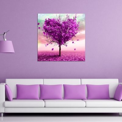 Abstract love tree canvas wall art decoration