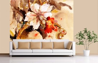 T0131 Wallpaper Art flowers