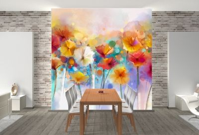 T0550 Wallpaper Abstract flowers