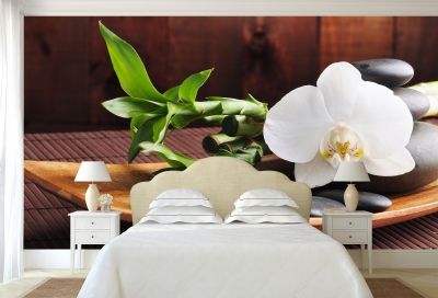 T0117 Wallpaper SPA - white orchid