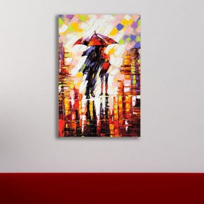 0017 Wall art decoration Couple in love under umbrella