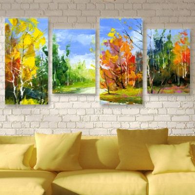 wall art panel set of 4 pieces