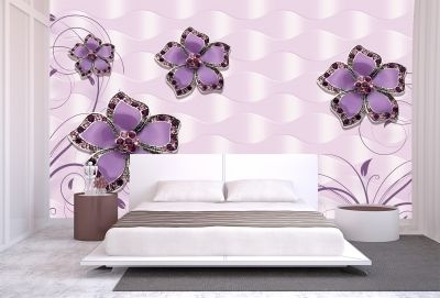 T9027 Wallpaper 3D Abstract flowers