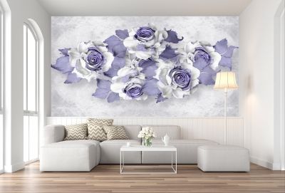 T0751 Wallpaper 3D Abstract roses