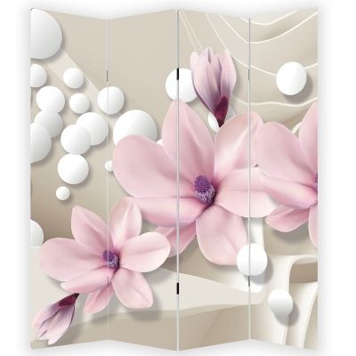 P9026 Decorative Screen Room divider Magnolias and spheres (3,4,5 or 6 panels)