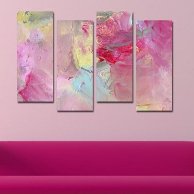 0135 Wall art decoration (set of 4 pieces) Color magic