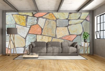 T9133 Wallpapper Colored stones