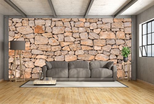 T9135 Wallpapper Wall of stones